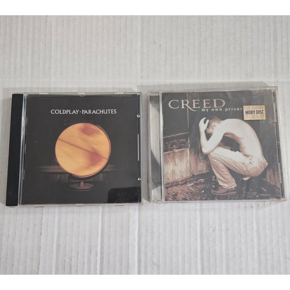 Coldplay Parachutes CD 2000 Creed My Own Prison CD Sealed 1997 VTG Rock Bundle